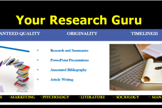 deliver excellent research summaries and powerpoint presentations