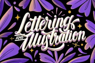 write or illustrate your text in my hand lettering style