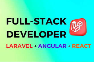 develop website using laravel,angular,react,node,vuejs
