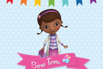 design cake topper birthday party