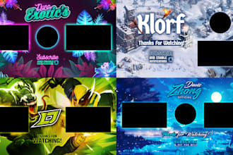 create professional youtube end cards ,outro images