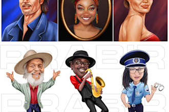 draw couple caricature and portrait for you