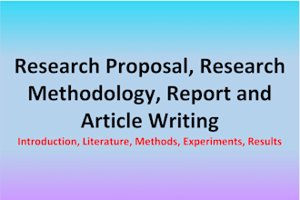 assist in proposal, methodology and reports, ppt