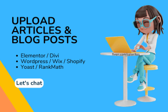 upload article onto your wordpress website and format it