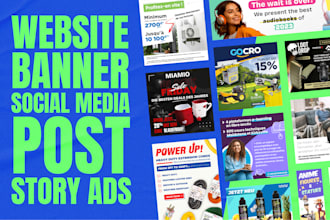 design website banner, header and social media post