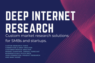 make a deep internet research