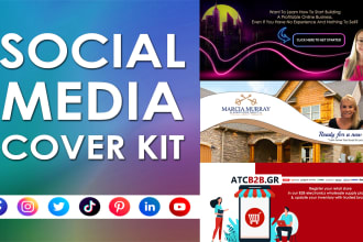 design a creative social media cover kit