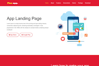 create one page landing website