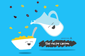 design flat vector illustration in cartoon style