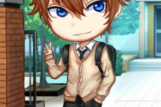 draw your character to cute chibi anime style