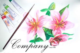 draw water color logo