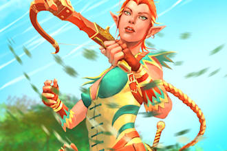 make the fantasy illustration