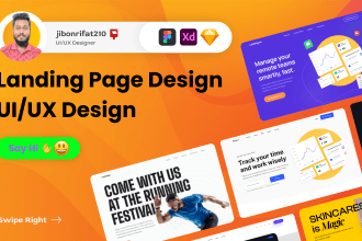 design cta focused landing page design in figma