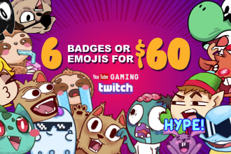 design custom twitch and youtube badges and emotes