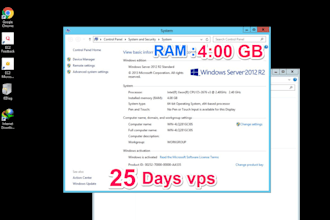 windows vps 2 cpu cores 4gb ram