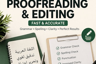 proofread and edit arabic text fast and professionally