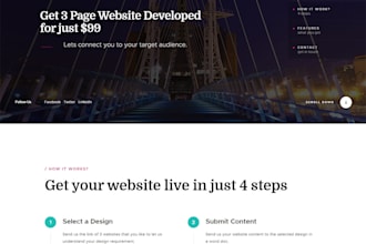 do single page static website or landing page