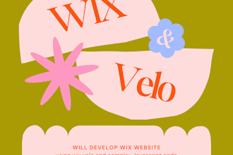 add wix velo, corvid , filter and develop custom website on wix