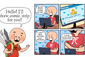 draw cartoon and comic strips from your script