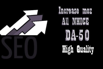 increase moz da with high  da authority backlinks