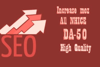 increase moz da with high  da authority backlinks