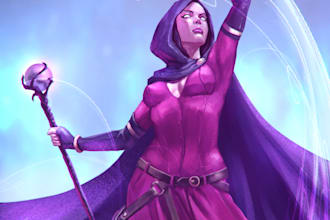 make the fantasy illustration