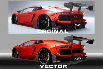 create vector tracing or any cartoon, redraw your logo