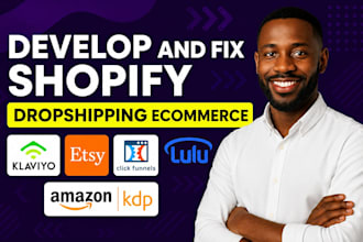 set up, customize, and fix shopify, woocommerce, etsy, clickfunnels, ecwid