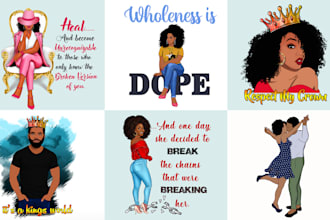 create african american t shirt design in 24hours