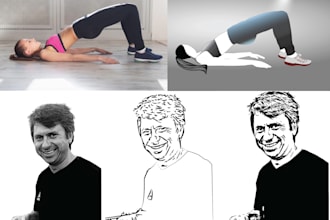 create amazing vector line art and silhouette of your image