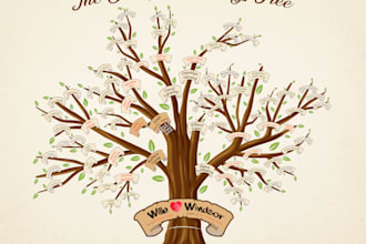 design a personalized family tree artwork