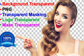 make transparent, png background within 2 hours