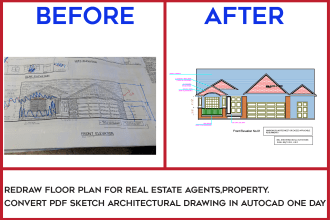 convert old drawing or pdf sketch to autocad