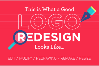 make and edit logo recreate resize remake or modify redesign