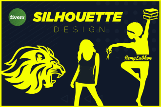 design cool silhouette, silhouette logo of your image