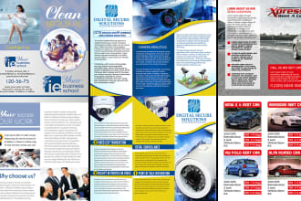 design brochure with bi fold and tri fold