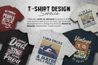 design t shirt for merch by amazon or other pod business
