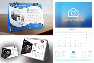 do professional full page or desk calendar design