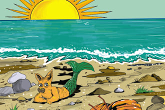 make enchanting playful childrens book illustration