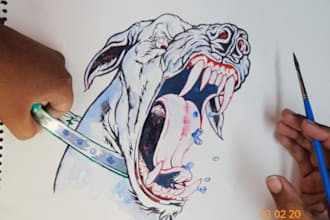 draw your halloween portrait or any illustration