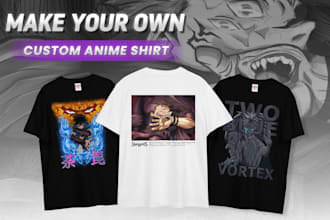 do anime or street wear designs and illustration