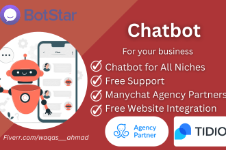 create chatbot for social media platforms, website using manychat,chatfuel,tidio