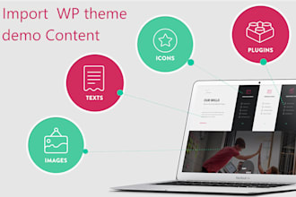 import the wordpress theme demo content