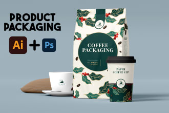 do premium packaging or label for bottle and pouch