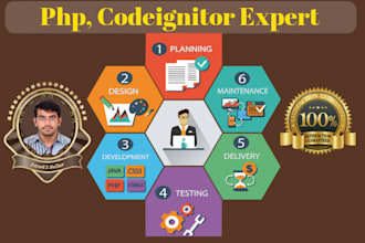 develop php codeignitor laravel web app