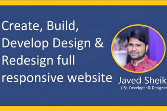 build, design, develop and redesign a full website