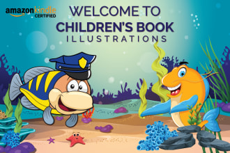 do children story book illustration