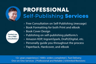 professionally help you with self publishing your book in print and ebook