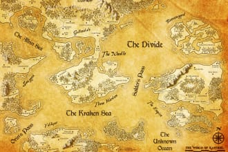 draw a custom map for fantasy, scifi, book or boardgame