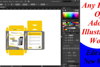 do design a new or edit your adobe illustrator work